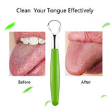 Stainless Steel Tongue Scraper Cleaner - Fresh Breath Tongue Scrapers Medical Grade Metal Tongue Scraping Cleaner with Carrying Case for Oral Care, Rustproof Tongue Cleaner for men women(3 Packs) - wooelnet