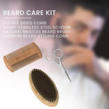 12 In 1 Beard Grooming Care Kit For Men, Dovich 100% Natural Beard Oil Leave-in Conditioner,Beard Apron Bib,Beard Razor,Beard Shampoo, Beard Balm, Beard Brush - wooelnet