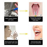 Stainless Steel Tongue Scraper Cleaner - Fresh Breath Tongue Scrapers Medical Grade Metal Tongue Scraping Cleaner with Carrying Case for Oral Care, Rustproof Tongue Cleaner for men women(3 Packs) - wooelnet