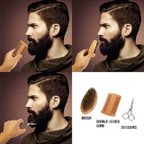 9 in 1 Beard Grooming Kit for Beard Care Unique Gifts for Men, Beard Oil, Beard Brush, Beard Comb, Beard Balm, Beard Shampoo, Beard & Mustache Scissors Beard Growth & Trimming Kit - wooelnet