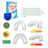 The ConfiDental - Pack of 5 Moldable Mouth Guard for Teeth Grinding Clenching Bruxism, Sport Athletic, Whitening Tray, Including 3 Regular and 2 Heavy Duty Guard (3 (lll) Regular 2 (II) Heavy Duty) - wooelnet