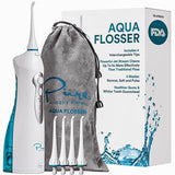 AquaSonic Aqua Flosser - Professional Cordless Oral Irrigator with 4 Tips and Travel Bag, IPX7 Waterproof with 3 Modes - wooelnet