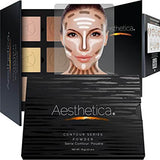 Aesthetica Cosmetics Contour and Highlighting Powder Foundation Palette/Contouring Makeup Kit; Easy-to-Follow, Step-by-Step Instructions Included - wooelnet