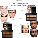 Aesthetica Cosmetics Contour and Highlighting Powder Foundation Palette/Contouring Makeup Kit; Easy-to-Follow, Step-by-Step Instructions Included - wooelnet
