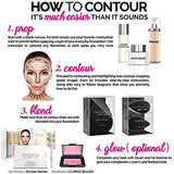 Aesthetica Cosmetics Contour and Highlighting Powder Foundation Palette/Contouring Makeup Kit; Easy-to-Follow, Step-by-Step Instructions Included - wooelnet