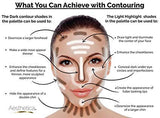 Aesthetica Cosmetics Contour and Highlighting Powder Foundation Palette/Contouring Makeup Kit; Easy-to-Follow, Step-by-Step Instructions Included - wooelnet