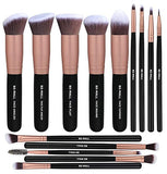 BS-MALL Makeup Brushes Premium Synthetic Foundation Powder Concealers Eye Shadows Makeup 14 Pcs Brush Set, Rose Golden, 1 Count - wooelnet