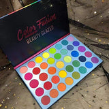 Beauty Glazed High Pigmented Makeup Palette Easy to Blend Color Fusion 39 Shades Metallic and Shimmers Eyeshadow Sweatproof and Waterproof Eye Shadows - wooelnet