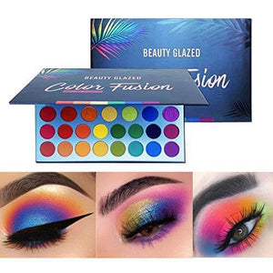 Beauty Glazed High Pigmented Makeup Palette Easy to Blend Color Fusion 39 Shades Metallic and Shimmers Eyeshadow Sweatproof and Waterproof Eye Shadows - wooelnet