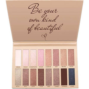 Best Pro Eyeshadow Palette Makeup - Matte Shimmer 16 Colors - Highly Pigmented - Professional Nudes Warm Natural Bronze Neutral Smoky Cosmetic Eye Shadows - wooelnet