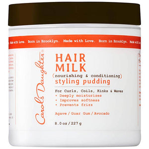 Curly Hair Products by Carol's Daughter, Hair Milk Styling Pudding For Curls, Coils and Waves, with Agave and Avocado Oil, Paraben Free Defining Curl Cream, 8 Ounce (Packaging May Vary) - wooelnet