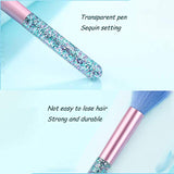 EBANKU 3Pcs Soft Nail Art Dust Remover Powder Brush Cleaner for Acrylic and Makeup Powder Blush Brushes Nail Art Tools - wooelnet