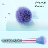 EBANKU 3Pcs Soft Nail Art Dust Remover Powder Brush Cleaner for Acrylic and Makeup Powder Blush Brushes Nail Art Tools - wooelnet