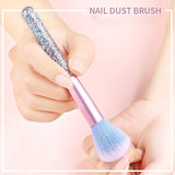 EBANKU 3Pcs Soft Nail Art Dust Remover Powder Brush Cleaner for Acrylic and Makeup Powder Blush Brushes Nail Art Tools - wooelnet