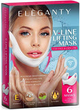 Eleganty V-line Lifting Mask 6pcs Pack Double Chin Reducer Face Contour Neck Jaw Lifting Gel Patch Wrinkle Anti Aging Skin Care Collagen Chin Up Firming and Slimming Treatment for Women and Men - wooelnet