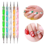 JOYJULY Nail Art Kit includes 30 Striping tape & 4Pcs Striping Roller Box & 12 Colors Rhinestones & 5pcs Dotting Pen & 15pcs Brush Set - wooelnet