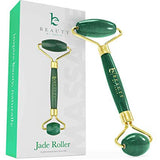 Jade Roller for Face - Face & Neck Massager for Skin Care, Facial Roller to Press Serums, Cream and Oil Into Skin, Lymphatic Drainage Massager Skin Care Tool, Eye Massager and Neck Roller (1 Pack) - wooelnet