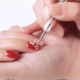 Kalolary 5PCS Nail Art Point Drill Drawing Brush Pen Manicure Care Tool Dual-Ended Acrylic Nail Art Liner Brushes Nail Art Design Dotting Pen Tools Nails Art Tips Design Set for Home DIY and Salon - wooelnet