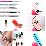 Kalolary 5PCS Nail Art Point Drill Drawing Brush Pen Manicure Care Tool Dual-Ended Acrylic Nail Art Liner Brushes Nail Art Design Dotting Pen Tools Nails Art Tips Design Set for Home DIY and Salon - wooelnet