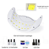 LED Nail Lamp, LKE Nail Dryer 40W Gel Nail Polish LED UV Light with 3 Timers Professional Nail Art Tools Accessories White - wooelnet