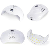LED Nail Lamp, LKE Nail Dryer 40W Gel Nail Polish LED UV Light with 3 Timers Professional Nail Art Tools Accessories White - wooelnet