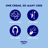 NIVEA Crème - Unisex All Purpose Moisturizing Cream for Body, Face and Hand Care - 13.5 oz. Tin Jar - wooelnet