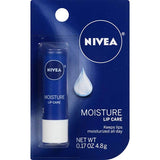 NIVEA Moisture Lip Care - Unisex Intensively Moisturizing Balm - .17 oz. (Pack of 6) - wooelnet