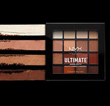 NYX PROFESSIONAL MAKEUP Ultimate Shadow Palette, Eyeshadow Palette, Warm Neutrals,1 Count - wooelnet