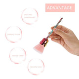 Nail Art Dust Remover Brush, Soft Cosmetic Nail Art Dust Remover Brush Powder Cleaner Manicure Tools for Makeup or Nail Arts - wooelnet