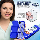 Professional Dental Hygiene Kit, Calculus Plaque Remover Set , Stainless Steel Tools, Tarter Scraper, Tooth Pick, Dental Scaler and Mouth Mirror Instruments. Hygienist Kit, Home Use Tools For Adults - wooelnet