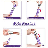 QQcute Facial Hair Removal for Women, Waterproof Facial Hair Remover Women's Painless Peach Fuzz Trimmer Shaver for Face Upper Lip Chin Cheeks - Purple - wooelnet