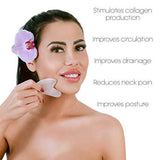 Rose Quartz Roller for Face, Gua Sha Facial Massager & Facial Mask Brush Tools Set - Anti Aging, Eye Puffiness, Neck Slimming Skin Care Tool - Durable & Natural Jade Roller Alternative by Mostelle - wooelnet
