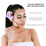 Rose Quartz Roller for Face, Gua Sha Facial Massager & Facial Mask Brush Tools Set - Anti Aging, Eye Puffiness, Neck Slimming Skin Care Tool - Durable & Natural Jade Roller Alternative by Mostelle - wooelnet