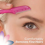 Schick Silk Touch-Up Multipurpose Exfoliating Dermaplaning Tool, Eyebrow Razor, and Facial Razor with Precision Cover, 3 Count - wooelnet
